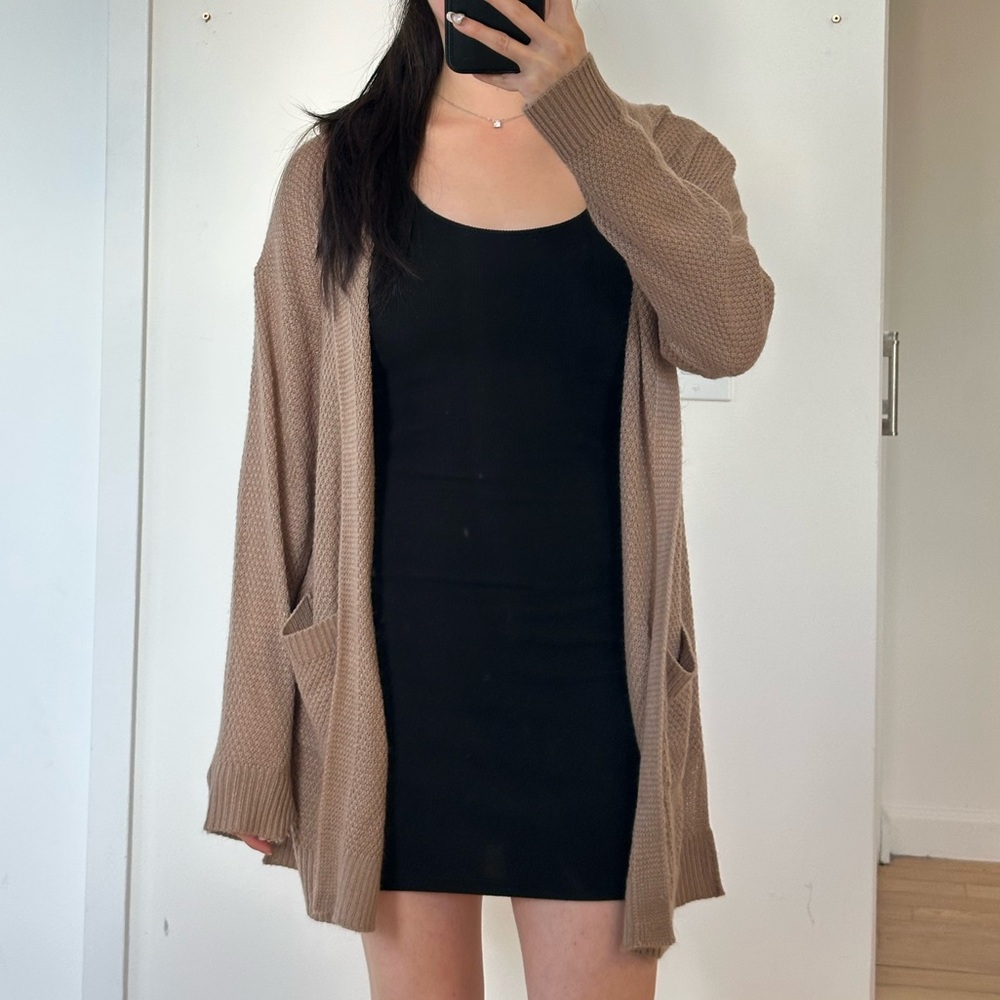 Knitted Sweater Cardigan with Hood